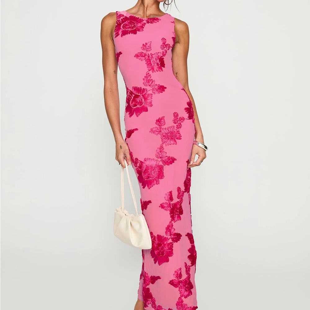 Princess Polly Fionna Floral Maxi Dress Pink